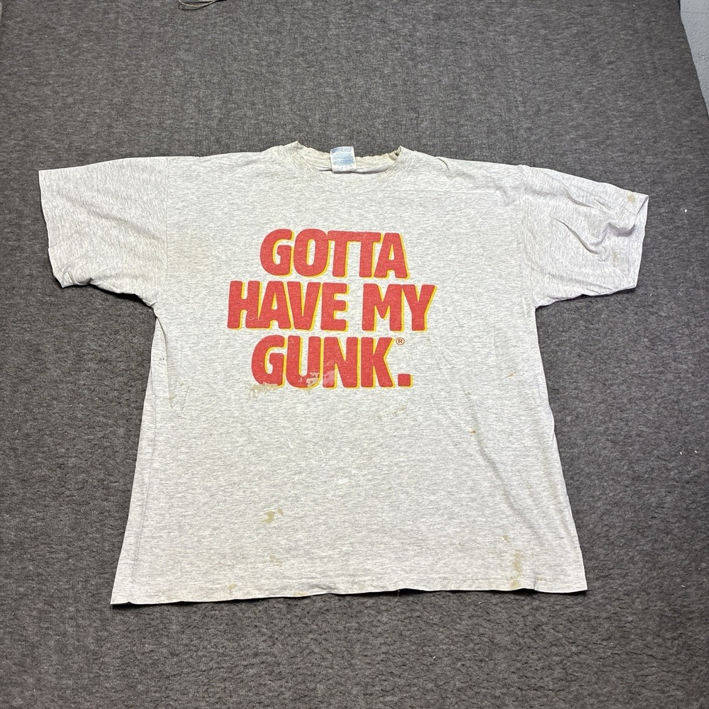 Vintage Gotta Have My Gunk‎ T Shirt Men Gray XL Extra Large Graphic Tee Grunge